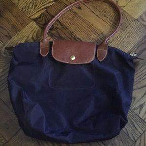 Dark purple longchamp bag